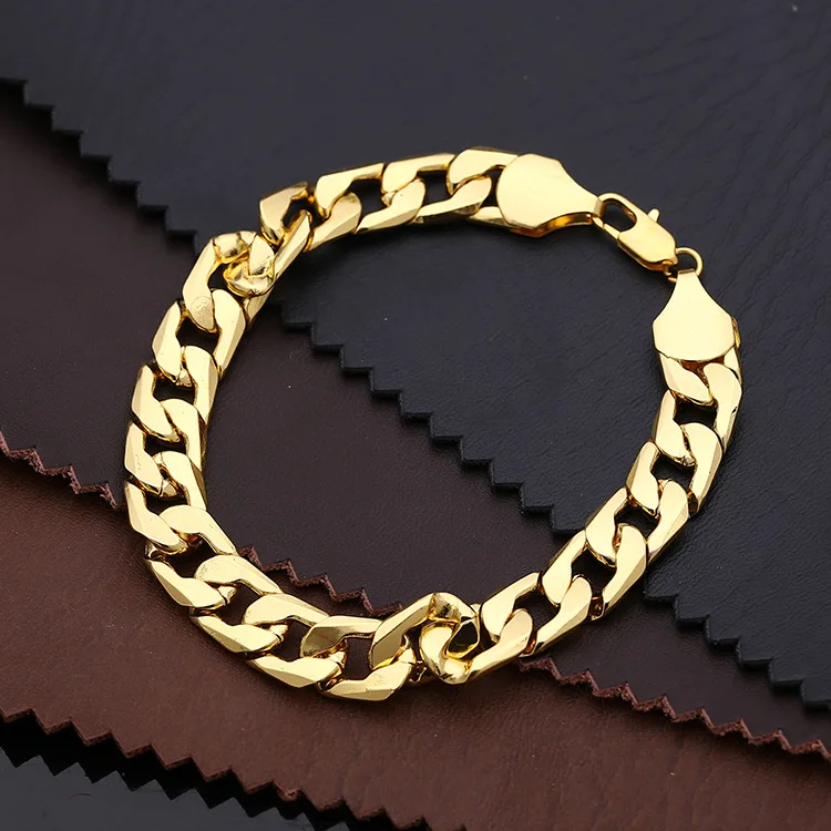 Fashionable Men's Curb Chain S925 Silver/18K Gold Plated Bracelet Men's Cool Bracelet Bracelet
Fashionable Men's Curb Chain S925 Silver/18K Gold Plated Bracelet Men's Cool Bracelet Bracelet