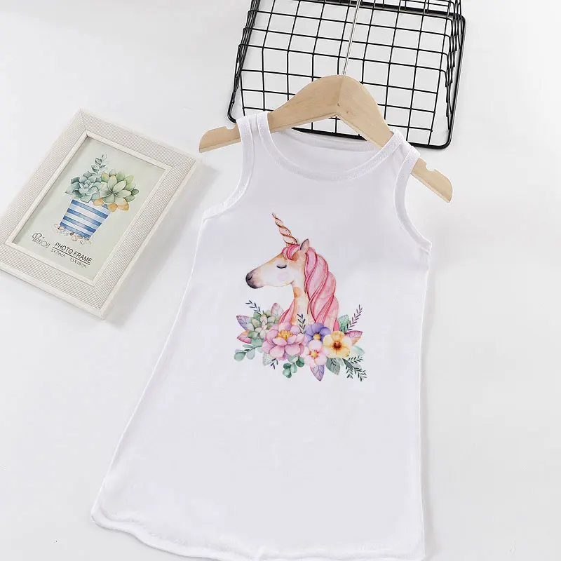 New Summer Dress Fashion Casual Girl Clothes Kawaii Unicorn Dress Cute Pattern Print Girls Dresses 4T-9T Aesthetics Sleeveless
New Summer Dress Fashion Casual Girl Clothes Kawaii Unicorn Dress Cute Pattern Print Girls Dresses 4T-9T Aesthetics Sleeveless