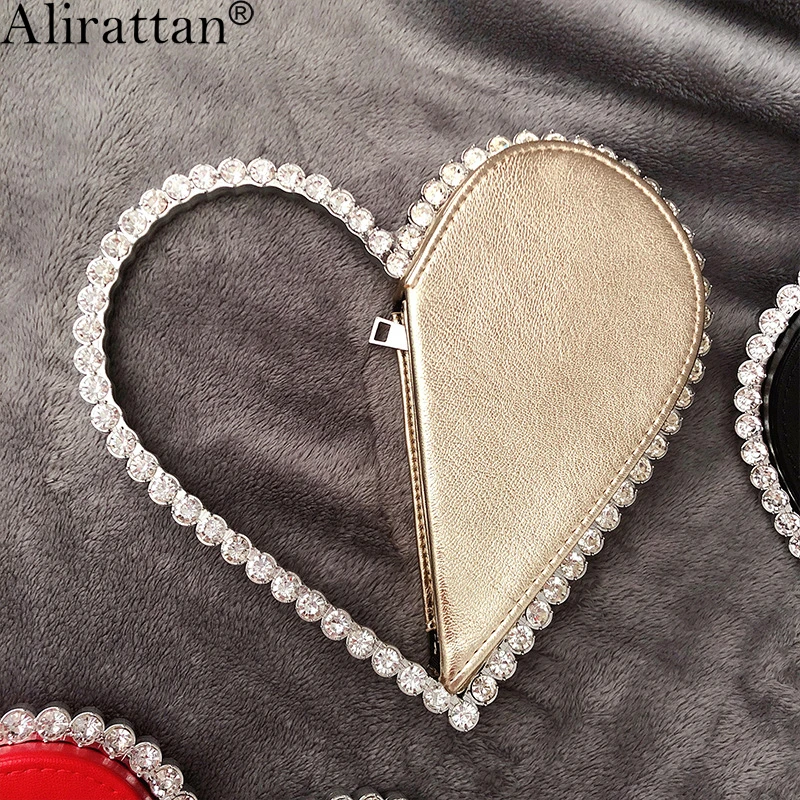 Alirattan New Heart-shaped Diamond Evening Bag For Women Fashion Design Party Clutch High Quality Luxury Wedding Bag Purses INS
Alirattan New Heart-shaped Diamond Evening Bag For Women Fashion Design Party Clutch High Quality Luxury Wedding Bag Purses INS
