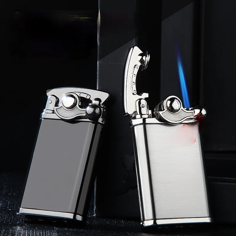 Swing Arm Ignition Wheel Inflatable Lighter Blue Flame Straight Into The Flame Windproof Personalized Gift Smoking Accessories
Swing Arm Ignition Wheel Inflatable Lighter Blue Flame Straight Into The Flame Windproof Personalized Gift Smoking Accessories