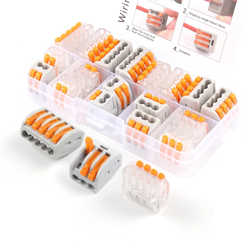 18PCS Mix Boxed fast wire Connector 412/413/414/415/SPL-2 3 Compact Wiring Connector Conductor Terminal Block
18PCS Mix Boxed fast wire Connector 412/413/414/415/SPL-2 3 Compact Wiring Connector Conductor Terminal Block