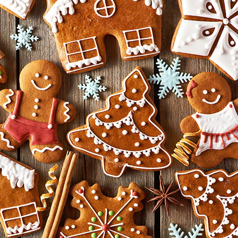 10pcs Christmas Tree Cookie Cutter Stainless Steel Biscuit Cutter Cookie Mold Kitchen Baking Tools Gingerbread Man Printing Mold
10pcs Christmas Tree Cookie Cutter Stainless Steel Biscuit Cutter Cookie Mold Kitchen Baking Tools Gingerbread Man Printing Mold