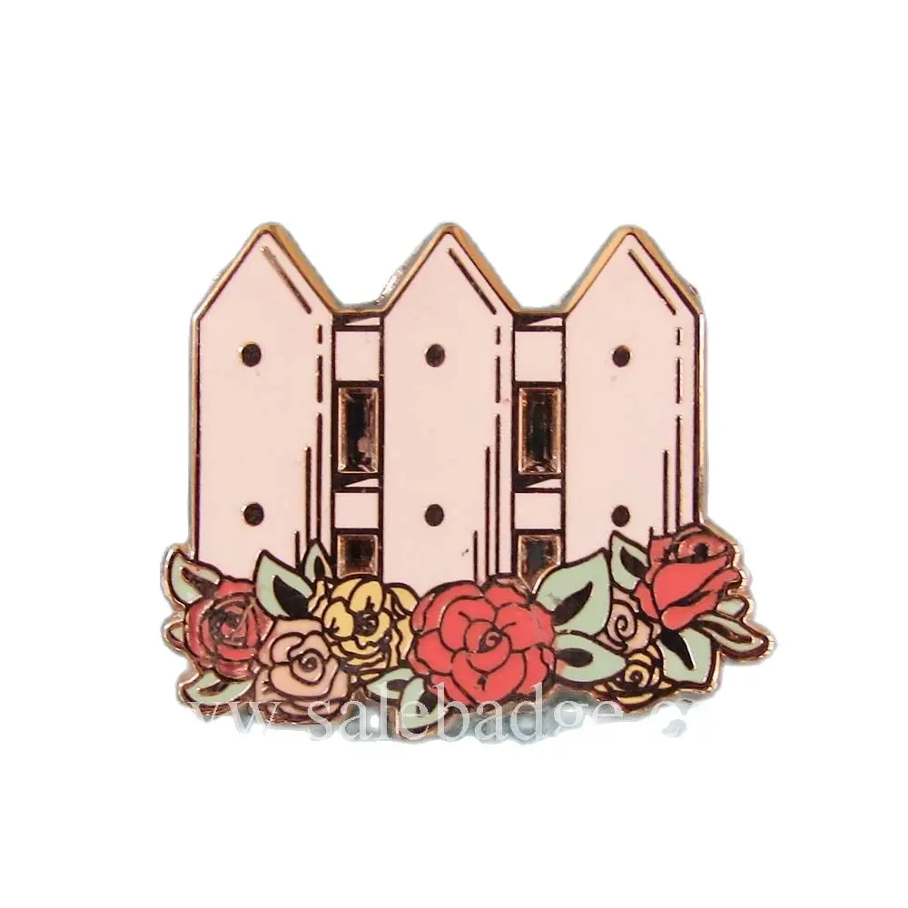 Изящный и уникальный жесткий эмалированный значок из цинкового сплава с изображением красивого дома и цветов 
Изящный и уникальный жесткий эмалированный значок из цинкового сплава с изображением красивого дома и цветов