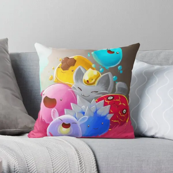 

Slime Rancher Old Printing Throw Pillow Cover Fashion Bed Car Bedroom Sofa Decor Home Office Wedding Hotel Pillows not include