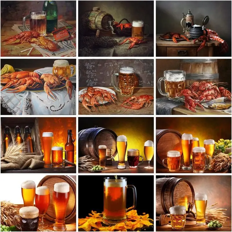 CHENISTORY Diy Frame Pictures By Number Lobster Beer Painting By Number Food Landscape Kits Drawing On Canvas Handpainted Decor
CHENISTORY Diy Frame Pictures By Number Lobster Beer Painting By Number Food Landscape Kits Drawing On Canvas Handpainted Decor
