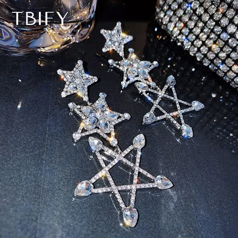 TBIFY Three Pentagram Crystal Drop Earrings for Women Bijoux Shiny Rhinestone Wedding Dangle Earrings Statement Jewelry Gifts
TBIFY Three Pentagram Crystal Drop Earrings for Women Bijoux Shiny Rhinestone Wedding Dangle Earrings Statement Jewelry Gifts