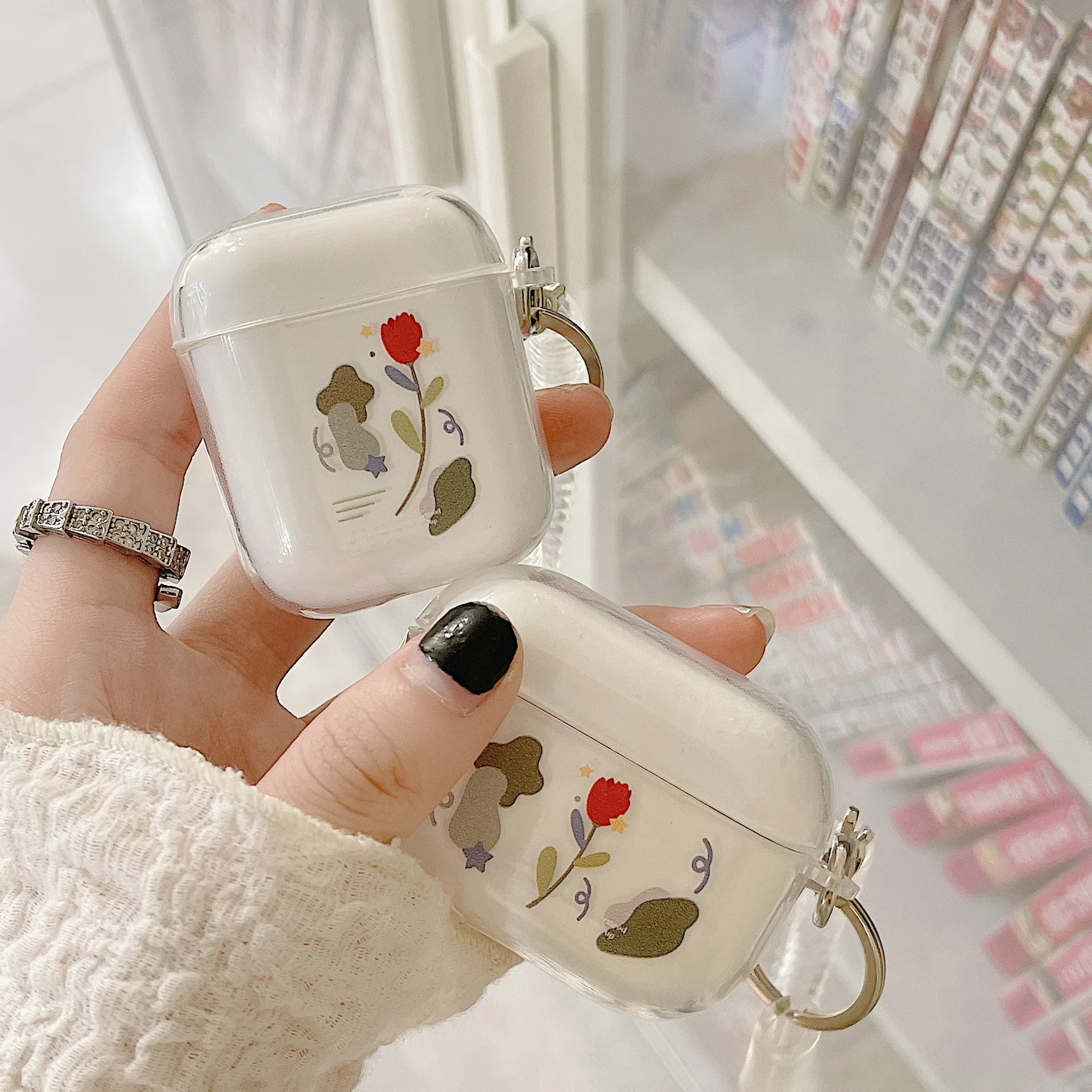 For AirPods Case Fashion Flower Pattern Soft TPU Clear Earphone Case For AirPods 2 3 AirPods Pro Earphones Cover with Lanyard
For AirPods Case Fashion Flower Pattern Soft TPU Clear Earphone Case For AirPods 2 3 AirPods Pro Earphones Cover with Lanyard