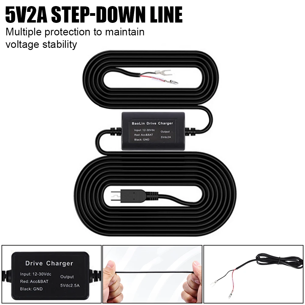 Dash Cam Hardwire Kit Mini Micro USB 12V 24V to 5V 2.0A Car Charger Power Adapter Cable for DVR Video Recorder
Dash Cam Hardwire Kit Mini Micro USB 12V 24V to 5V 2.0A Car Charger Power Adapter Cable for DVR Video Recorder