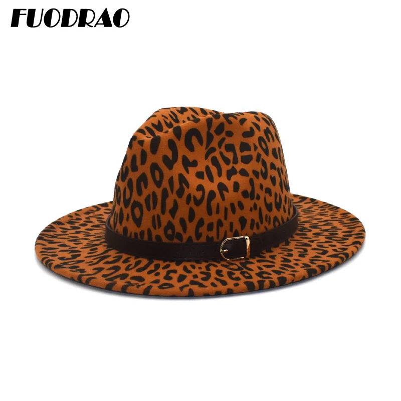 FUODRAO Ladies Hot Sale Fedora Hat Men's Fashion Leopard Jazz Hat Winter Warm Black Wool Blend Hat Frederick Hat F106
FUODRAO Ladies Hot Sale Fedora Hat Men's Fashion Leopard Jazz Hat Winter Warm Black Wool Blend Hat Frederick Hat F106