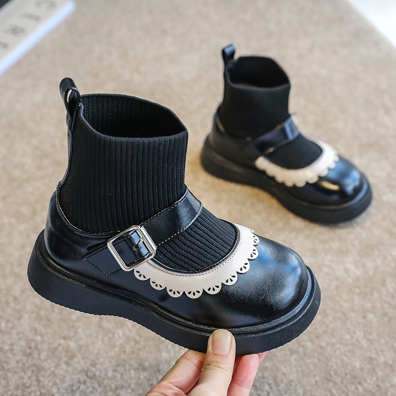 Vintage Autumn Girls Kids Leather Shoes Lace Short Sock Boots Anti-slippery Light Weight Children' Flats Shoes T21N09LS-48
Vintage Autumn Girls Kids Leather Shoes Lace Short Sock Boots Anti-slippery Light Weight Children' Flats Shoes T21N09LS-48