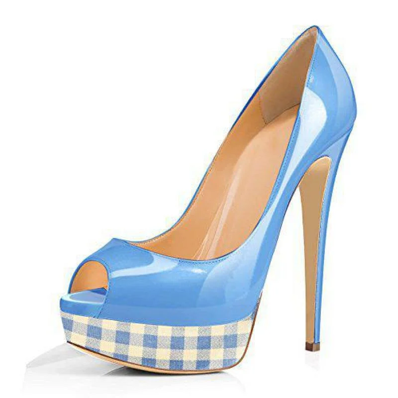 Pumps Women's Patent Leather Ladies Shoe Flat Platform Peep Toe Candy Color High Heels Sandals Plaid Shallow Single Shoes Summer
Pumps Women's Patent Leather Ladies Shoe Flat Platform Peep Toe Candy Color High Heels Sandals Plaid Shallow Single Shoes Summer