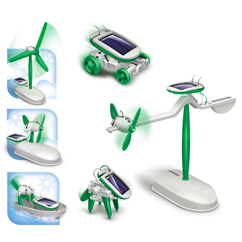 6 IN 1 Solar Robot Model Kit Science Toys For Children DIY Assemble Airplane Boat Car Train Model Educational Gifts Toys
6 IN 1 Solar Robot Model Kit Science Toys For Children DIY Assemble Airplane Boat Car Train Model Educational Gifts Toys