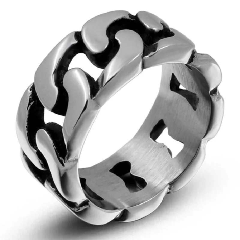 New Fashion Creative Stainless Steel Ring Simple Geometric Chain Titanium Ring Creative Car Jewelry
New Fashion Creative Stainless Steel Ring Simple Geometric Chain Titanium Ring Creative Car Jewelry