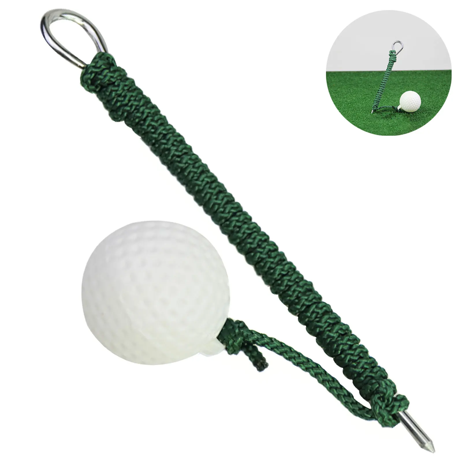 Rope Golf-ball Plastic Practicing Golf-ball with Nylon Green Rope and Metal Spike Professional Golf-ball Fly Swing Training Set
Rope Golf-ball Plastic Practicing Golf-ball with Nylon Green Rope and Metal Spike Professional Golf-ball Fly Swing Training Set