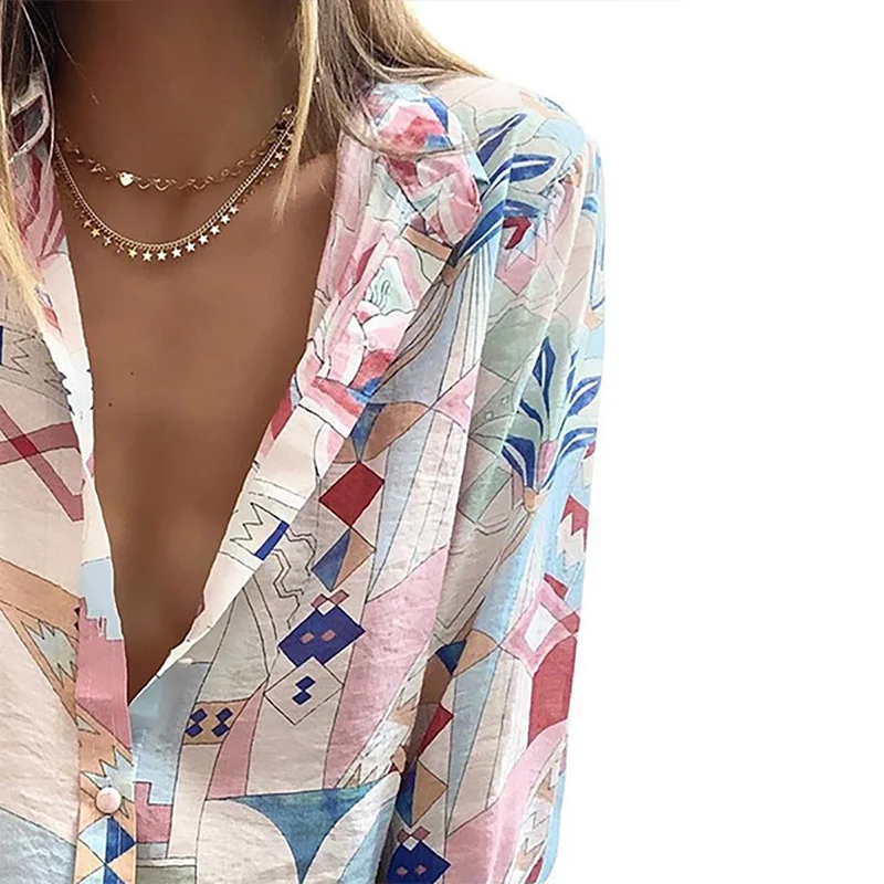 Printed Long Sleeve Women's Shirt Turn-down Collar Female Shirts 2021 New Spring Summer Streetwear Casual Fashion Ladies Top
Printed Long Sleeve Women's Shirt Turn-down Collar Female Shirts 2021 New Spring Summer Streetwear Casual Fashion Ladies Top