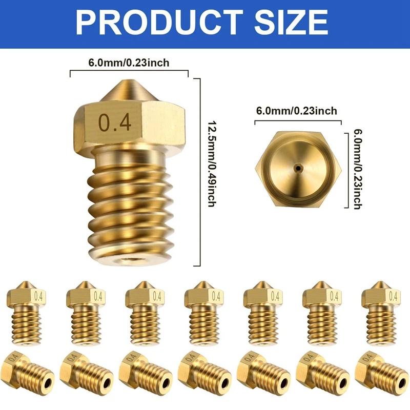 V5 V6 Extruder Nozzles Printer Nozzles and 0.4 mm Nozzle Cleaning Needle with Compatible Makerbot 3D Printer
V5 V6 Extruder Nozzles Printer Nozzles and 0.4 mm Nozzle Cleaning Needle with Compatible Makerbot 3D Printer