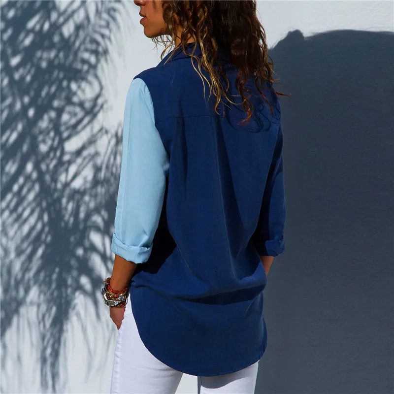 Women Tops Blouses 2020 Spring Color Patchwork Long Sleeve Blouse Shirt Turn Down Collar OL Blouse Office Shirts Blusas Camisa
Women Tops Blouses 2020 Spring Color Patchwork Long Sleeve Blouse Shirt Turn Down Collar OL Blouse Office Shirts Blusas Camisa