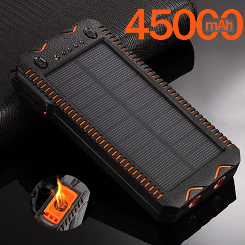 New 45000mAh Solar Power Bank with Cigarette Lighter High-Capacity Phone Charging Double 2USB Power Bank Outdoor Emergency
New 45000mAh Solar Power Bank with Cigarette Lighter High-Capacity Phone Charging Double 2USB Power Bank Outdoor Emergency