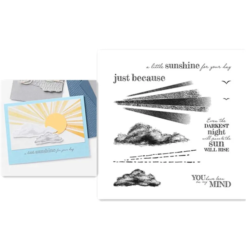Sunshine Clear Stamps and Metal Cutting Dies Stencils for DIY Album Paper Card Decorative Craft Die Cuts New Arrival 2021 
Sunshine Clear Stamps and Metal Cutting Dies Stencils for DIY Album Paper Card Decorative Craft Die Cuts New Arrival 2021