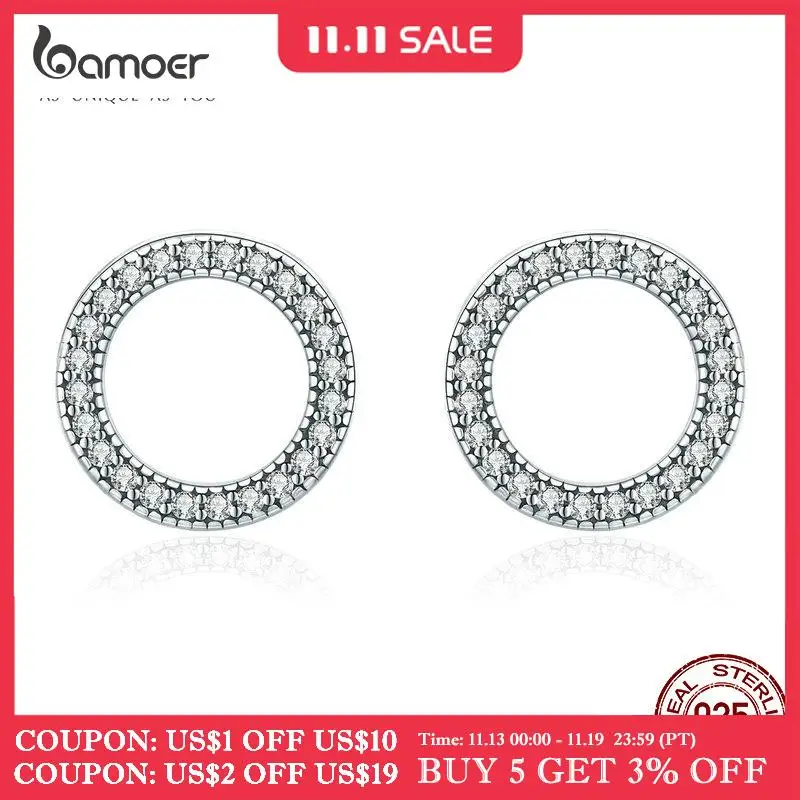 BAMOER Hot Sale Genuine 925 Sterling Silver Luminous Round Circle Stud Earrings for Women Sterling Silver Jewelry Gift SCE417
BAMOER Hot Sale Genuine 925 Sterling Silver Luminous Round Circle Stud Earrings for Women Sterling Silver Jewelry Gift SCE417