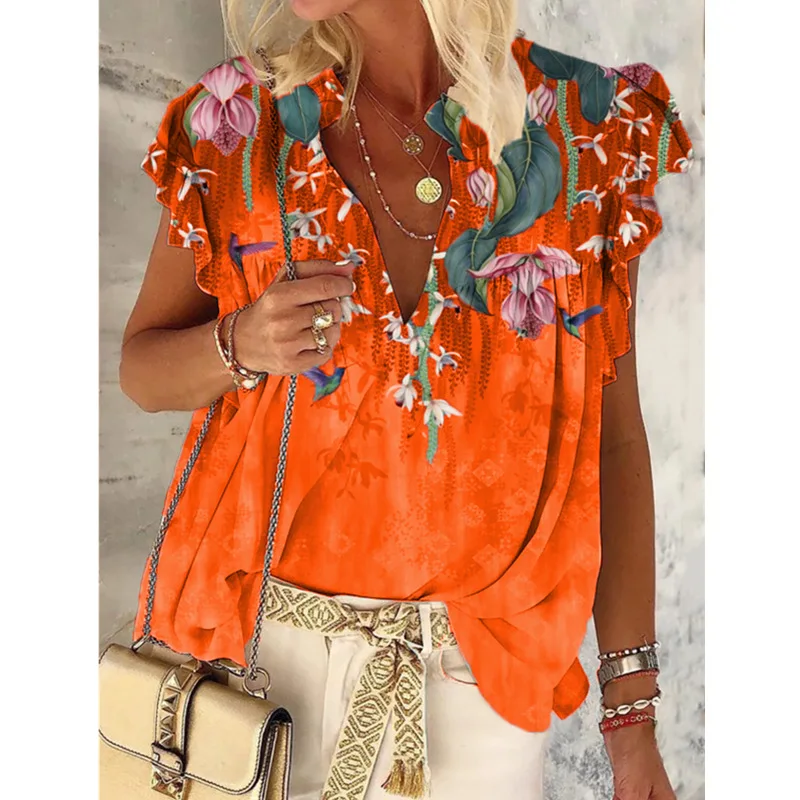 Vintage Floral Print Blouse 2021 Women Summer Clothing V Neck Short Sleeve Loose Oversized Tops And Blouses Casual Shirts Blusas
Vintage Floral Print Blouse 2021 Women Summer Clothing V Neck Short Sleeve Loose Oversized Tops And Blouses Casual Shirts Blusas