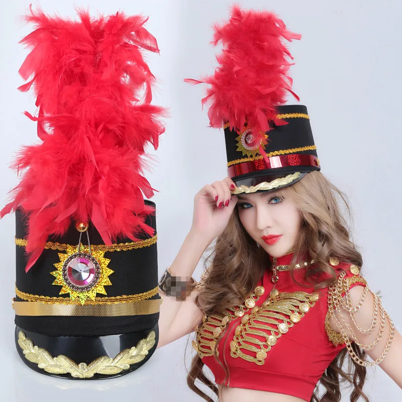 Guard of Honor Jazz Dance Band Hat Drums Black Military Cap Red Feather Hat Steampunk Hat Cells At Work Cosplay Cells At Work
Guard of Honor Jazz Dance Band Hat Drums Black Military Cap Red Feather Hat Steampunk Hat Cells At Work Cosplay Cells At Work
