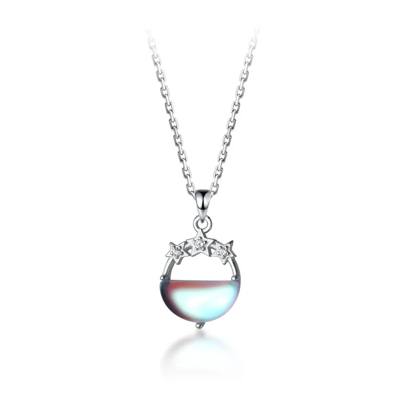 Ginin 925 Sterling Silver Necklace Women Korean-Style Pentagram Zircon Hollow Circle Shiny Stone Pendant Clavicle Chain Jewelry
Ginin 925 Sterling Silver Necklace Women Korean-Style Pentagram Zircon Hollow Circle Shiny Stone Pendant Clavicle Chain Jewelry