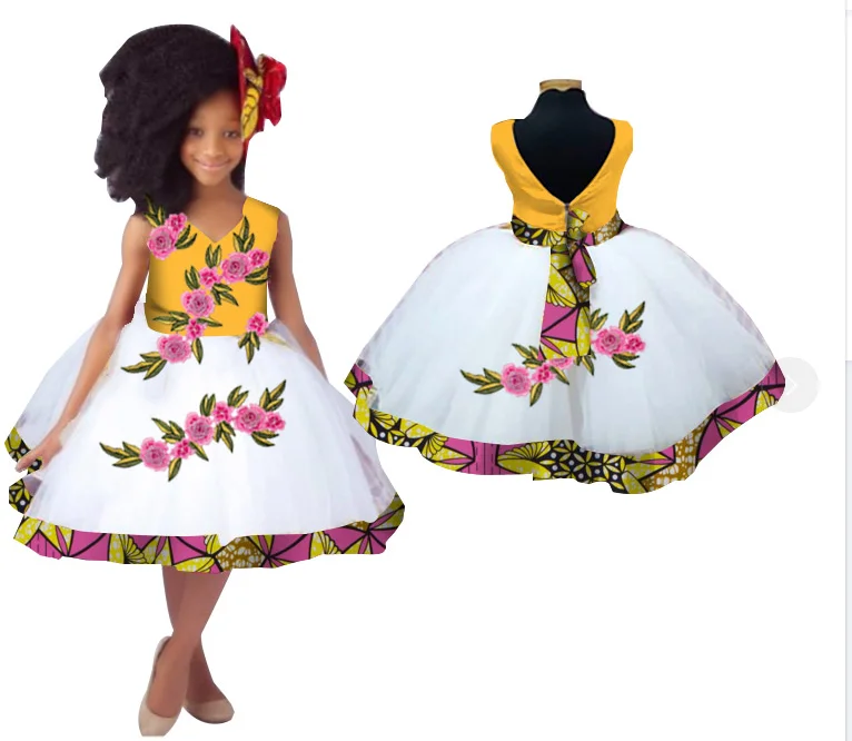 African Girl Dress Sleeveless Princess Dress Danshiki African Dresses Children Girl Print Lace Dress Can Customize KG655
African Girl Dress Sleeveless Princess Dress Danshiki African Dresses Children Girl Print Lace Dress Can Customize KG655