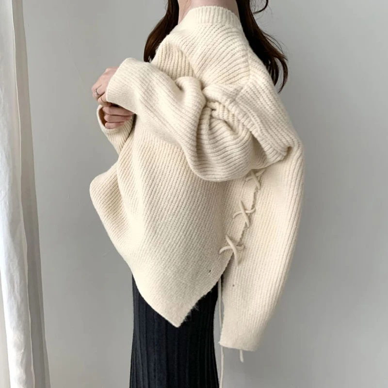 Autumn Winter New Temperament Simple Suit Wild Round Neck Pullovers Strap Sweater Women Casual Loose Knit Skirt UK992
Autumn Winter New Temperament Simple Suit Wild Round Neck Pullovers Strap Sweater Women Casual Loose Knit Skirt UK992