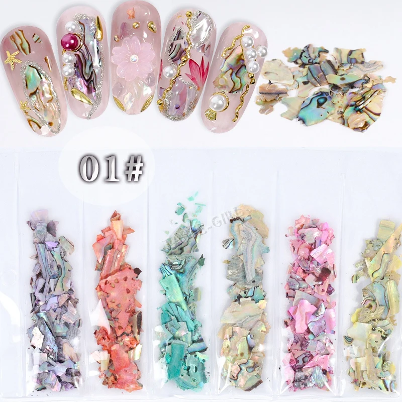 6 Grids/Pack Beauty Color-changing Abalone Natural Sea Shell Fragments Texture Nail Art Flakes Decoration Slice DIY Manicure AB
6 Grids/Pack Beauty Color-changing Abalone Natural Sea Shell Fragments Texture Nail Art Flakes Decoration Slice DIY Manicure AB