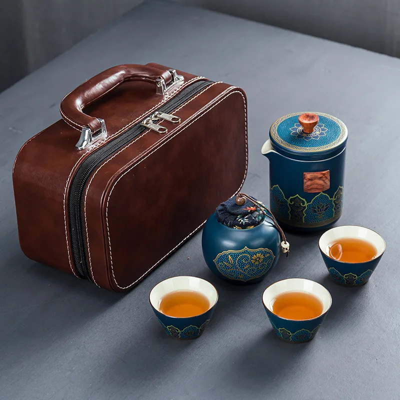 Ceramic Porcelain Kung Fu Tea Set Teaware Outdoor Travel Tea Set Tea Bag Anti-scalding One Pot Three Cups Teapot with Filter
Ceramic Porcelain Kung Fu Tea Set Teaware Outdoor Travel Tea Set Tea Bag Anti-scalding One Pot Three Cups Teapot with Filter