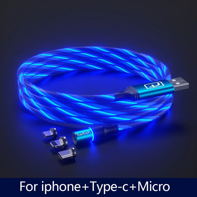 Magnetic USB Type C Cable Micro Lighting Fast Charging Cable Flowing LED Light Charger Wire For Xiaomi iPhone 11 11pro 6 Huawei
Magnetic USB Type C Cable Micro Lighting Fast Charging Cable Flowing LED Light Charger Wire For Xiaomi iPhone 11 11pro 6 Huawei