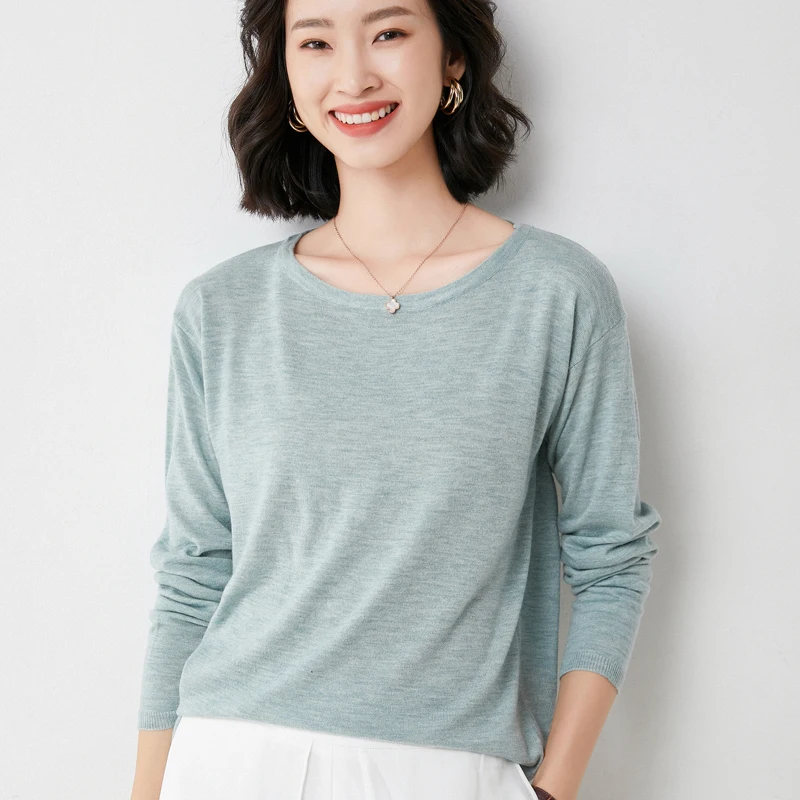 2021 Spring Autumn Style,100% Pure Wool,Women's Sweater,Round Neck Knitted Pullover,Solid Color,Loose,Slim And Soft,Large Size
2021 Spring Autumn Style,100% Pure Wool,Women's Sweater,Round Neck Knitted Pullover,Solid Color,Loose,Slim And Soft,Large Size