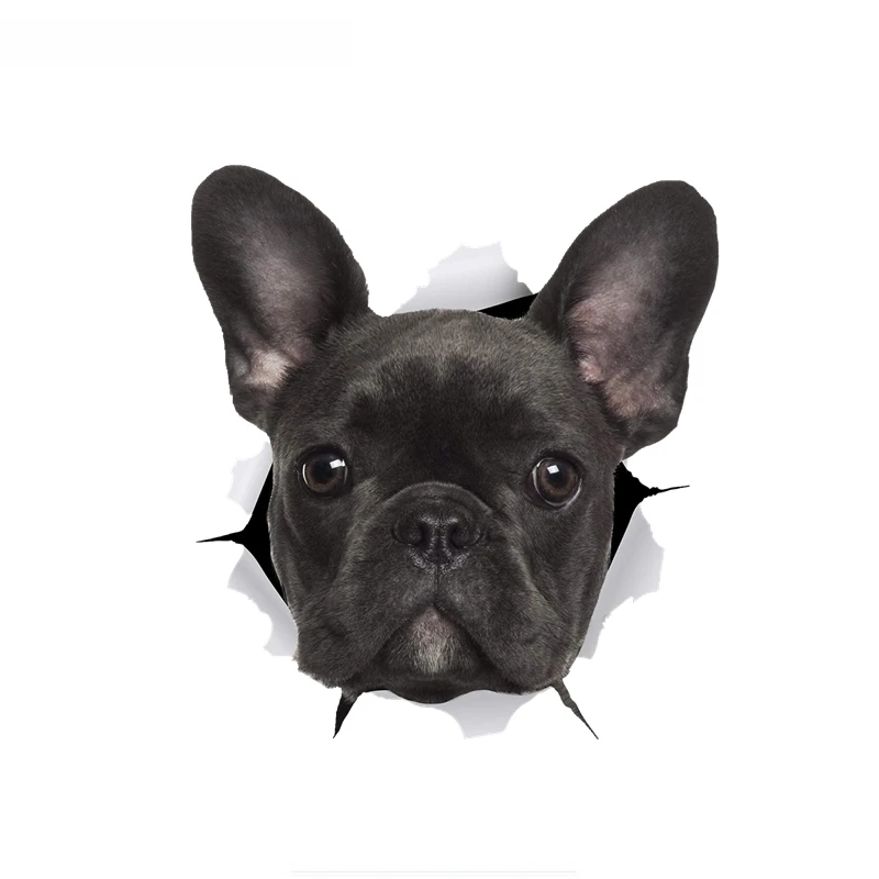 Фото 3D черно французский наклейка с бульдогом стикер на машину собакой креативная для (купить)