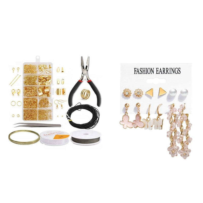 Набор из 6 пар серег и бисера
Набор из 6 пар серег и бисера