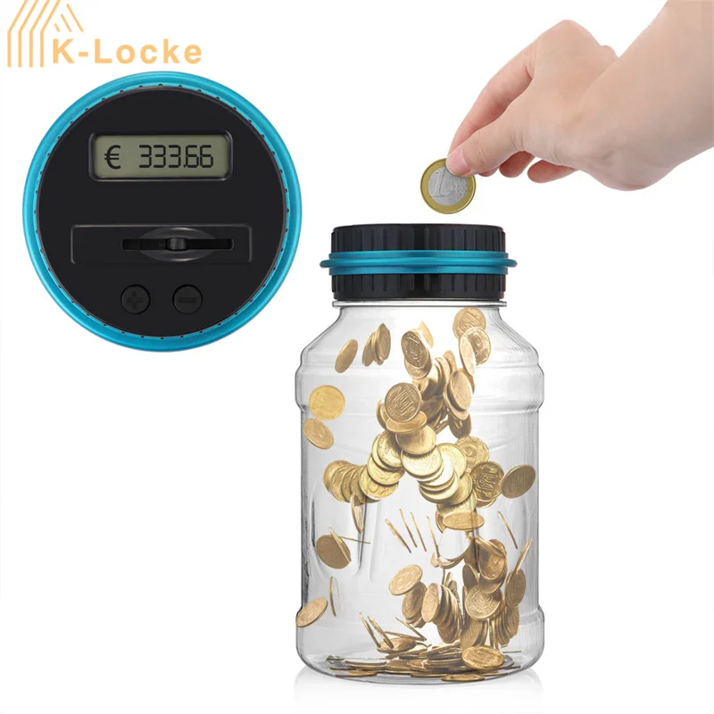 Creative Coin Piggy Bank Counter LCD Electronic Digital Display Counting Coin Money Saving Box Jar Home Coins Storage Box
Creative Coin Piggy Bank Counter LCD Electronic Digital Display Counting Coin Money Saving Box Jar Home Coins Storage Box