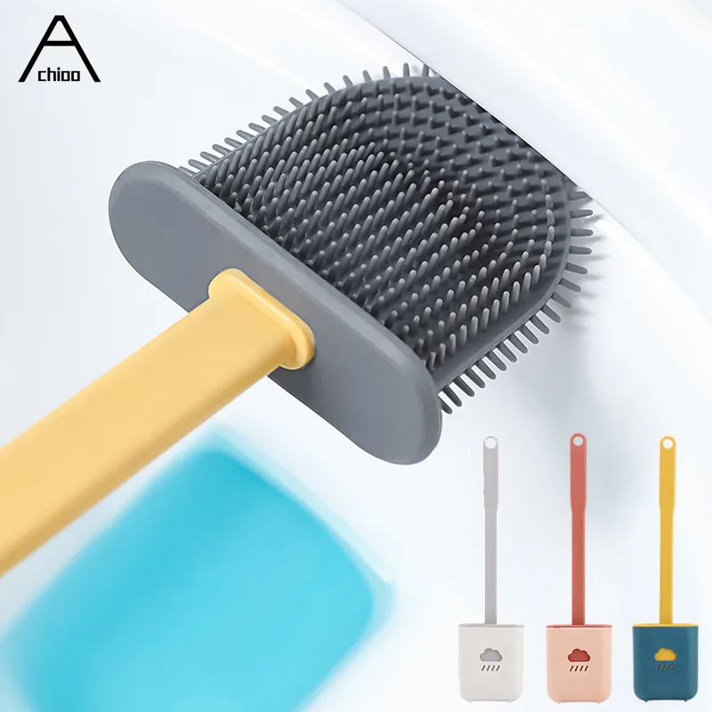 2021 New Silicone Toilet Brush Flat Head Flexible Soft Bristles Brush With Holder Bathroom Accessories WC Cleaning Tools
2021 New Silicone Toilet Brush Flat Head Flexible Soft Bristles Brush With Holder Bathroom Accessories WC Cleaning Tools
