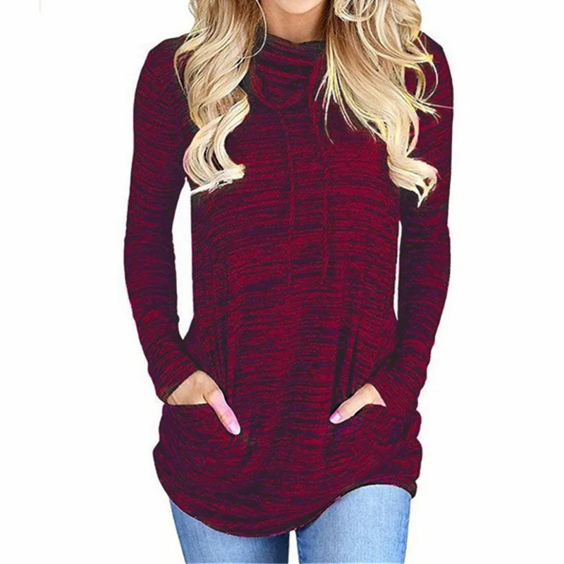 Fashion Sports Loose Women Long-Sleeve T-Shirt Tops Spring New Solid Color Plus Size Pocket Bracket Collar Ladies T-Shirt 3XL 
Fashion Sports Loose Women Long-Sleeve T-Shirt Tops Spring New Solid Color Plus Size Pocket Bracket Collar Ladies T-Shirt 3XL
