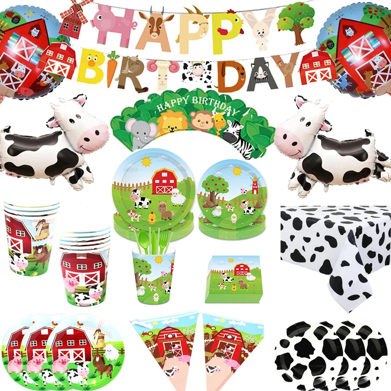 Farm Cow Theme Birthday Party Animal Party Cow Decoration Disposable Cups Plates Flags Tablecloth Baby Shower Balloon Decoration
Farm Cow Theme Birthday Party Animal Party Cow Decoration Disposable Cups Plates Flags Tablecloth Baby Shower Balloon Decoration