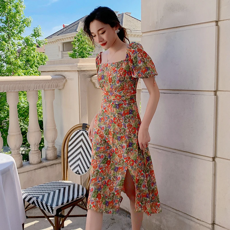 Boho Tropical Beach Vacation Dresses Women Long Floral Chiffon Dress Summer 2021 Runway Korean Vintage Elegant Party Night Dress
Boho Tropical Beach Vacation Dresses Women Long Floral Chiffon Dress Summer 2021 Runway Korean Vintage Elegant Party Night Dress