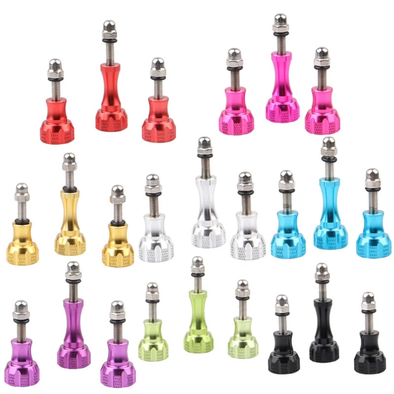 3xAlumunium Thumbscrew with Cap Thumb Knob Bolt Screw Set Compatible with Hero 7 6 5 4 3+ 3/Xiaomi Yi 4K/Sjcam SJ4000/H9
3xAlumunium Thumbscrew with Cap Thumb Knob Bolt Screw Set Compatible with Hero 7 6 5 4 3+ 3/Xiaomi Yi 4K/Sjcam SJ4000/H9