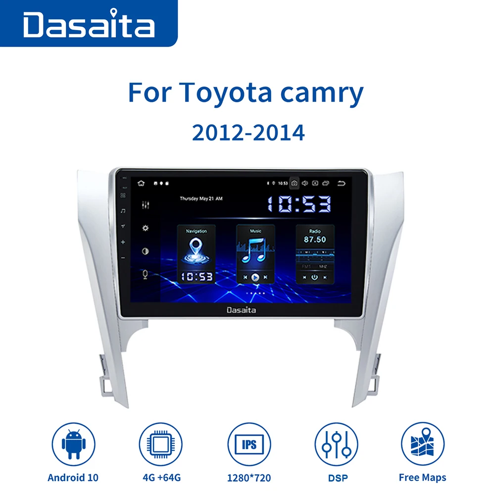 Dasaita 10.2" 1 Din Autoradio Car Radio Android 10 for Toyota Camry GPS 2012 2013 2014 Car Stereo Multimedia Navigation Display
Dasaita 10.2" 1 Din Autoradio Car Radio Android 10 for Toyota Camry GPS 2012 2013 2014 Car Stereo Multimedia Navigation Display