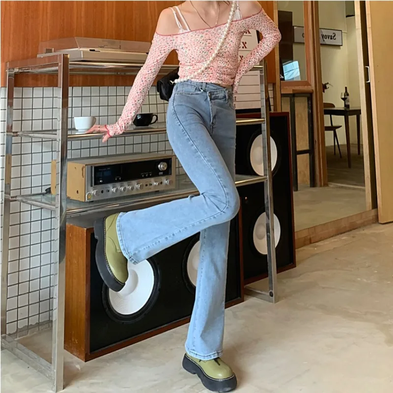 Summer Korean Style 2021 New All-Matching Slim Fit Irregular High Waist Stretch Denim Bell-Bottom Pants Female Ins Fashion Pants
Summer Korean Style 2021 New All-Matching Slim Fit Irregular High Waist Stretch Denim Bell-Bottom Pants Female Ins Fashion Pants