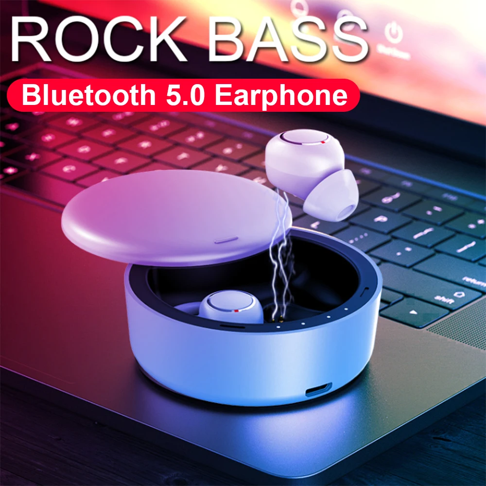 TWS Bluetooth наушники беспроводные 5 0 стерео спортивные с микрофоном зарядное