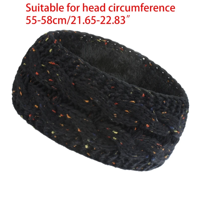 Women Winter Plush Lined Headband Twisted Cable Knitted Colorful Confetti Head Wrap Chunky Crochet Double Layer Turban Ear Warm
Women Winter Plush Lined Headband Twisted Cable Knitted Colorful Confetti Head Wrap Chunky Crochet Double Layer Turban Ear Warm