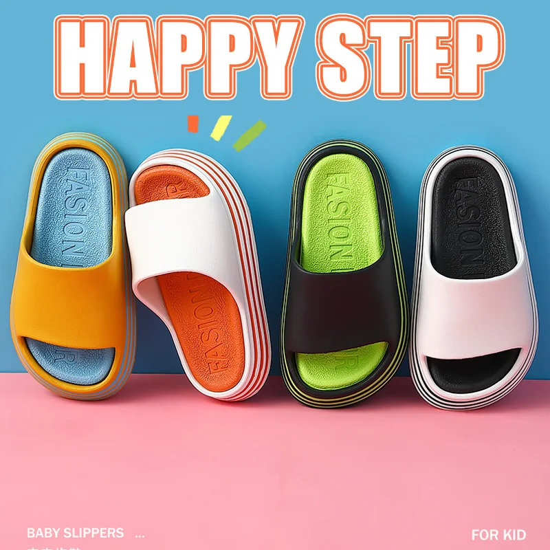 Summer Runway Slippers Boy Girl Shoes Waterproof EVA Outdoor Slides Kids Thick Sole Non-slip Beach Pool Sandals Indoor Home Bath
Summer Runway Slippers Boy Girl Shoes Waterproof EVA Outdoor Slides Kids Thick Sole Non-slip Beach Pool Sandals Indoor Home Bath