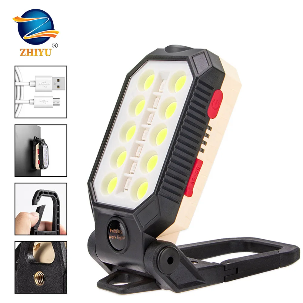 Portable COB Work Light USB Rechargeable LED Flashlight Adjustable Waterproof Camping Lantern Magnet Design with Power Display
Portable COB Work Light USB Rechargeable LED Flashlight Adjustable Waterproof Camping Lantern Magnet Design with Power Display