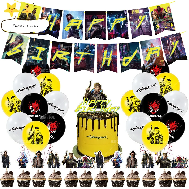 Game Happy Birthday Latex Balloons 2077 Theme Banners Balloon Child Birthday Wedding Wall Party Decoration Supplies
Game Happy Birthday Latex Balloons 2077 Theme Banners Balloon Child Birthday Wedding Wall Party Decoration Supplies