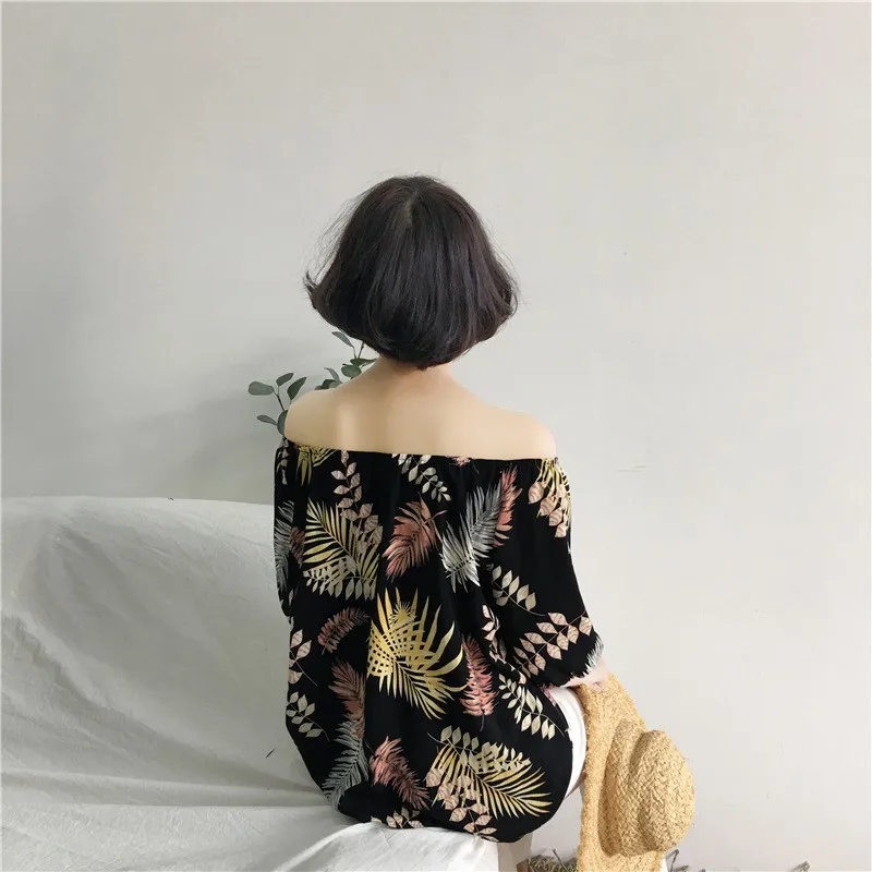 Summer Seaside slash neck Chiffon Shirts Women Top Blouse Women Print Floral Ladies Female Blusas Women Tops
Summer Seaside slash neck Chiffon Shirts Women Top Blouse Women Print Floral Ladies Female Blusas Women Tops