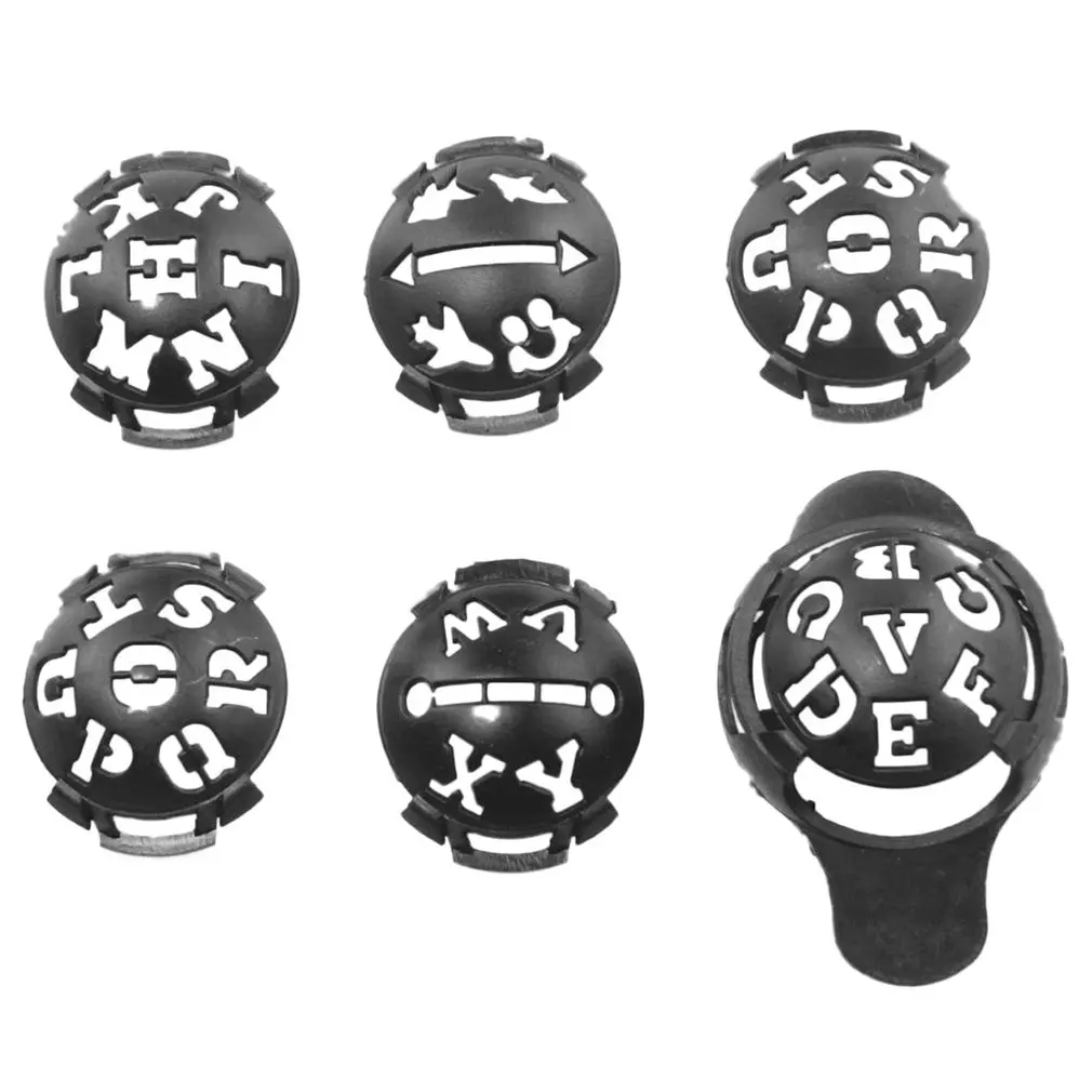 6 Pcs Practical Golf Ball Line Hollow Alphabet Golf Scriber Alignment Marks Tool Set Drawing Templates Golf Line Marker
6 Pcs Practical Golf Ball Line Hollow Alphabet Golf Scriber Alignment Marks Tool Set Drawing Templates Golf Line Marker